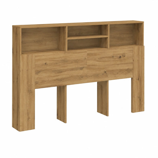 Handgefertigtes Kopfteilregal aus Eiche für das Schlafzimmer, 160 x 19 x 103,5 cm