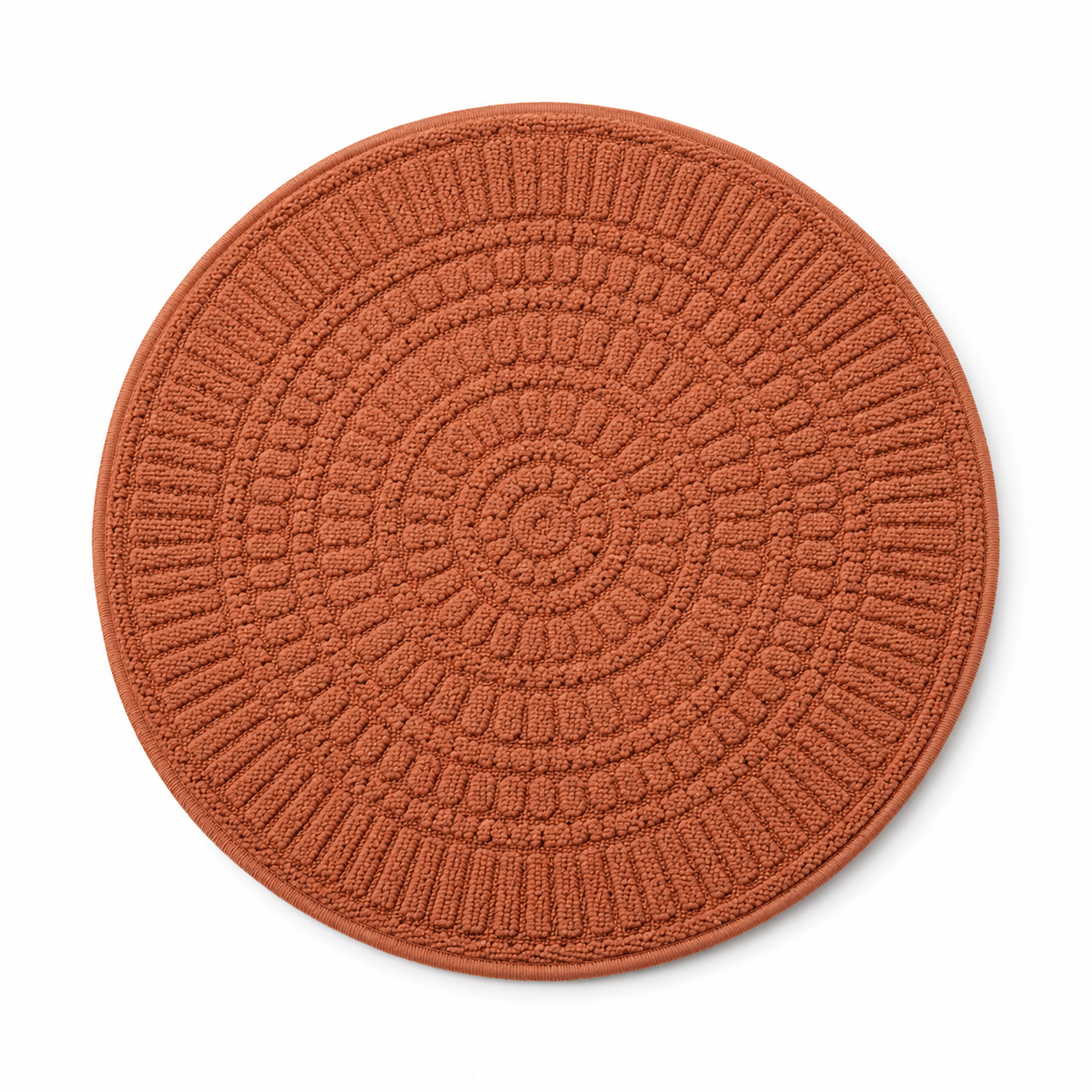 Runde Badematte Terrakotta aus Baumwollmix 60 cm