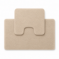 Badematte Set Naturbeige Baumwolle 2-teilig 50x80 cm