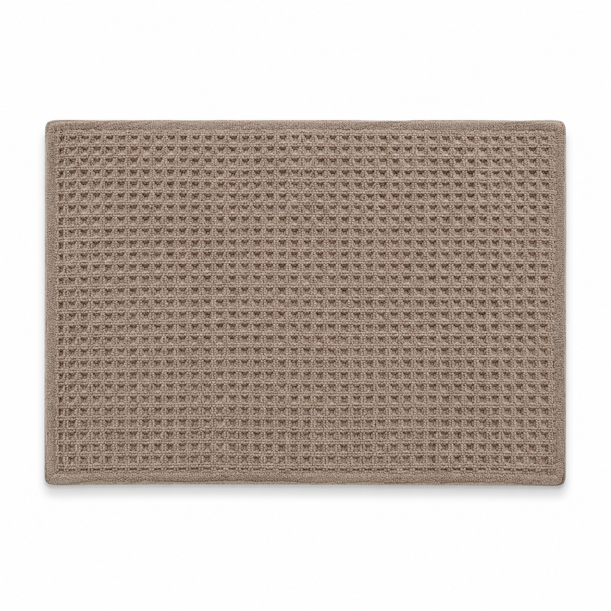 Waffelstruktur Badmatte Taupe Baumwollmix 50x80 cm