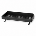 Wand-Duschablage Schwarz Aluminium mit Haken 30 cm