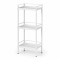 Freistehendes Badregal Weiß Metall 3 Ebenen 35x25x78 cm