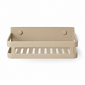 Wandmontierte Shampooablage Sandbeige Aluminium 32 cm