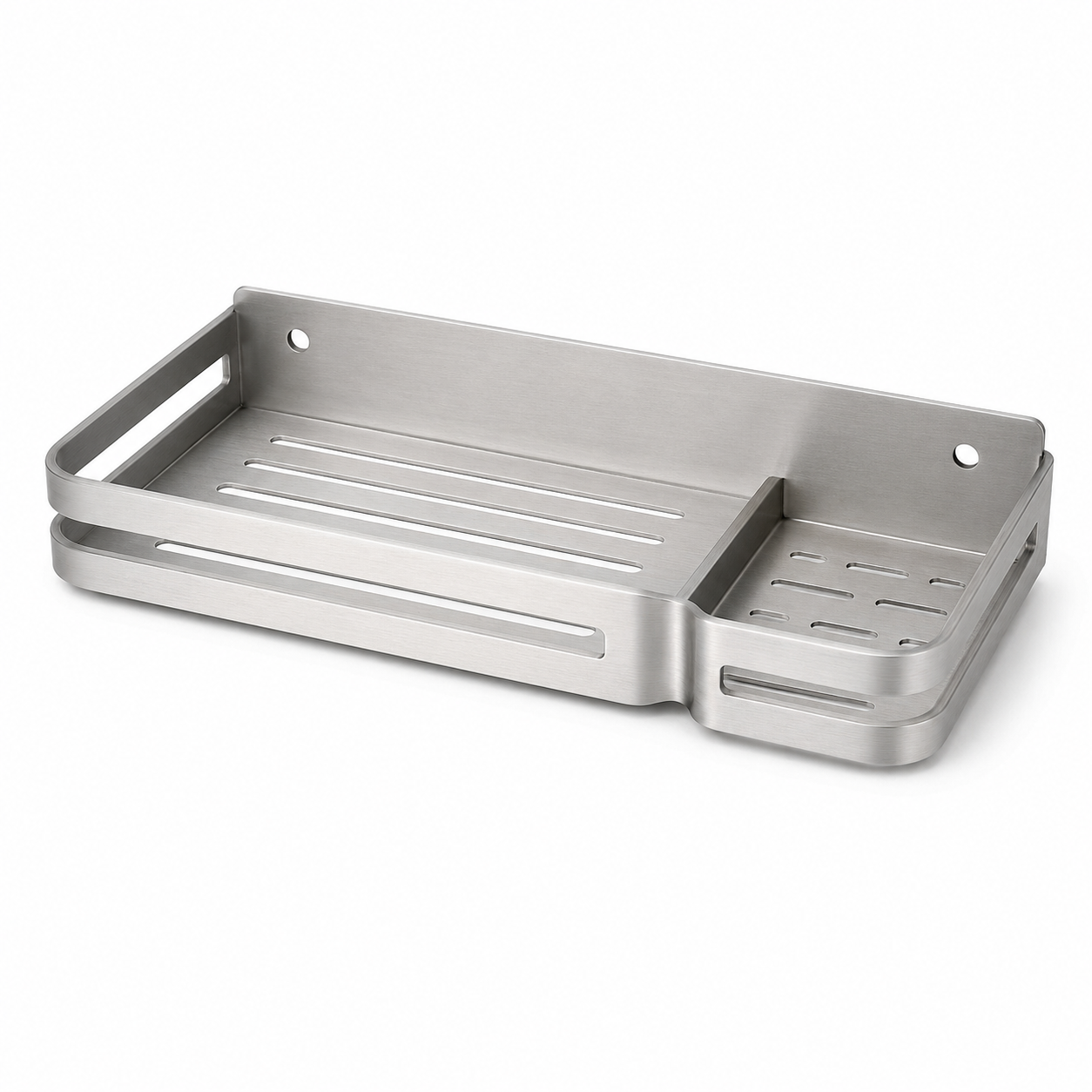 Duschregal mit Seifenfach Silber Edelstahl 40 cm