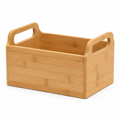 Badorganizer Bambus Natur mit Griff 28x18x16 cm