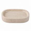 Seifenschale Travertin-Optik Beige 12x9 cm