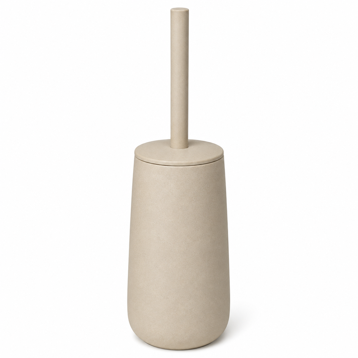 WC-Garnitur Sandbeige Polyresin mit Deckel 39 cm