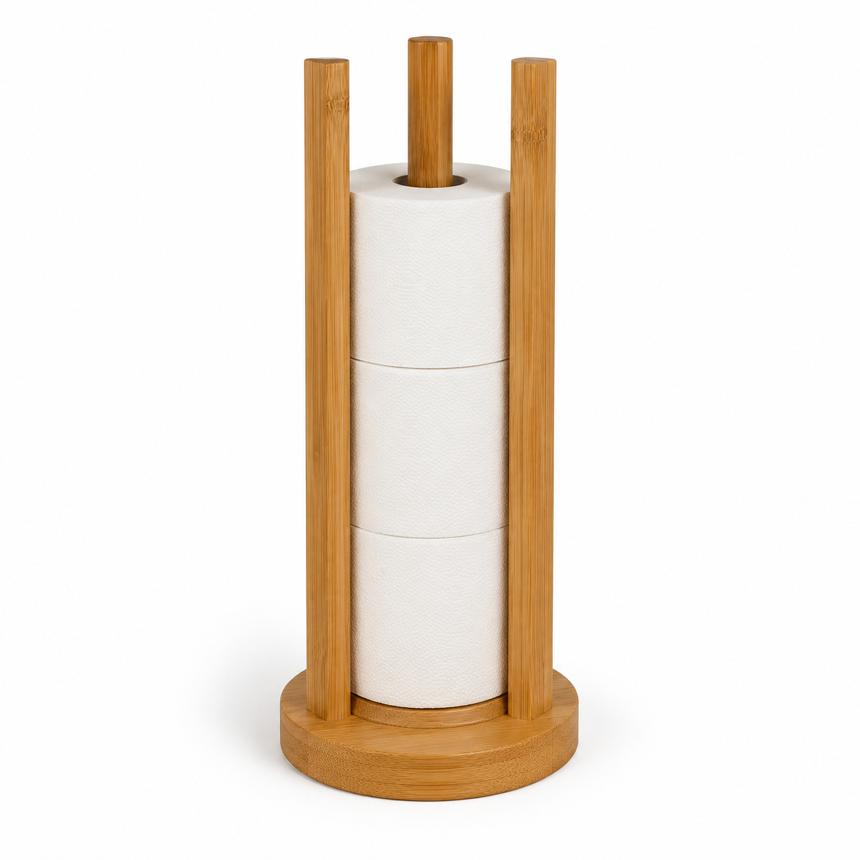 Reservepapierhalter Bambus Natur für 3 Rollen 42 cm